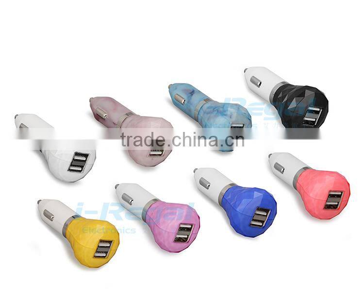 High Quality Safety hammer Car Charger Micro Auto Universal Dual USB For iPad iPhone 5V 3.1A Mini Adapter car charger