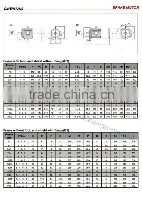 Brake motor with AC Braker
