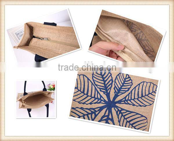 Eco-friendly promotional jute shopping bag,jute tote bag