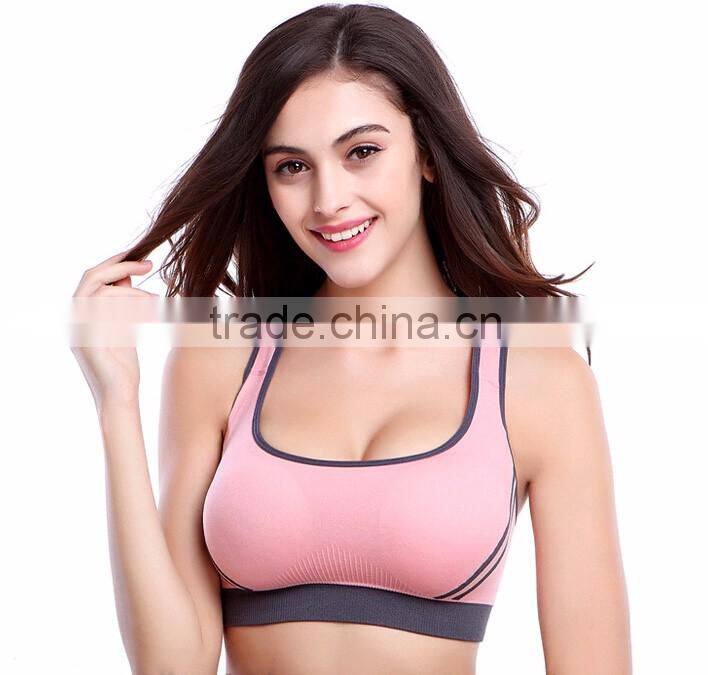 Fashionable Breathable Seamless Bra with Removable Pad,Lady's Fitness Wear Training Wear space Dye Sport Bra