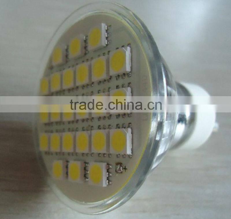 5050 GU10 high quality LED spotlight 24 leds SMD
