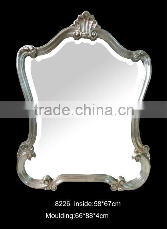 wooden frame mirror with moulding