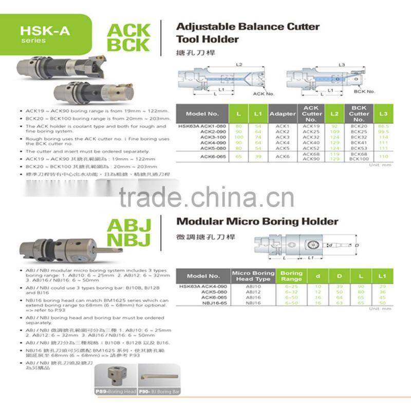 HSK63A-LBK5-100 Taper Shank for Boring Heads Series-LBK Boring Bar