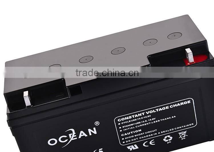 Stylish non-fading 12v 65ah soft pack solar gel battery 12v