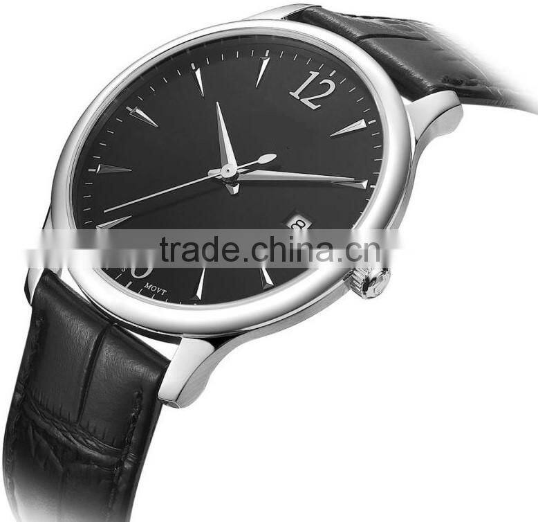 stainless steel wrist watch classic leather watch straps japan movt quartz couple men women rose gold watch