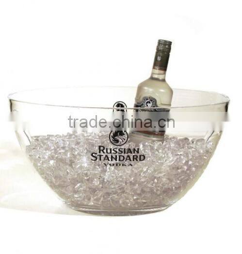Large plastic acrylic champagne bowl ice bucket for party