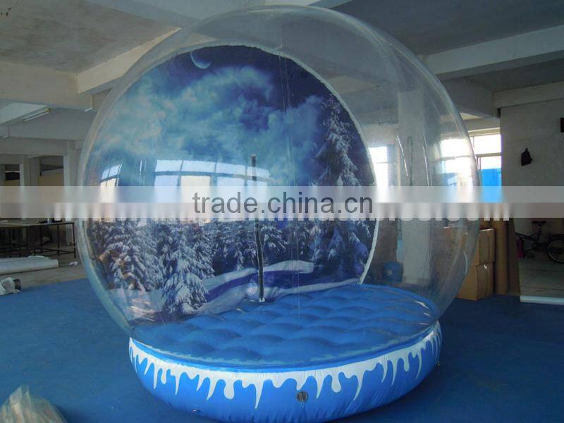 Inflatable PVC Globe Balloon/Clear Inflatable Bubble Globe/Snow Balloon for trade show