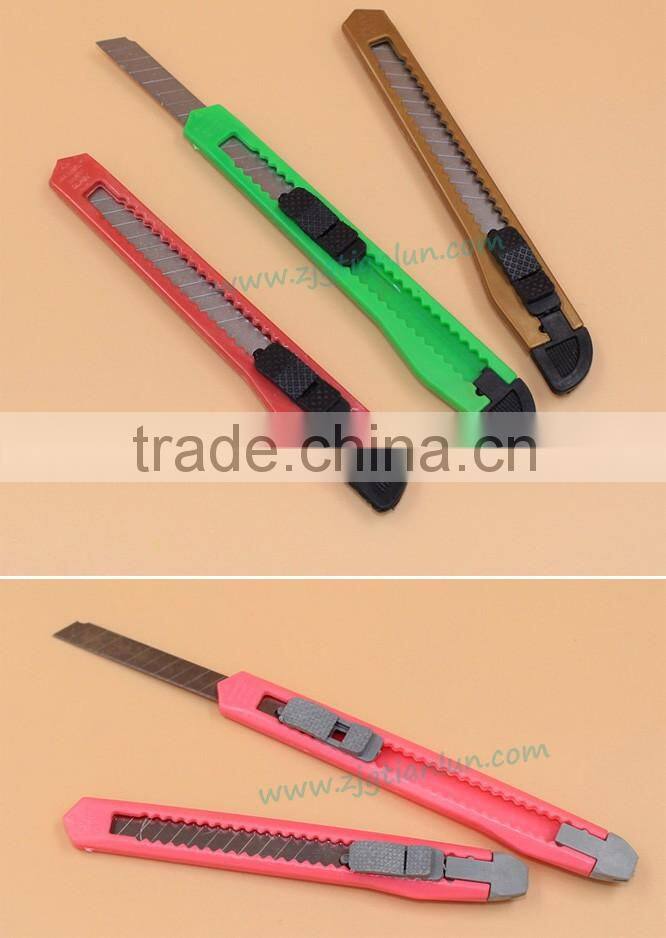 Free sample Plastic Box Cutter Safety Knife Office,Portable Mental Art Knife factory,Utility cutter safety knife Tool for office
