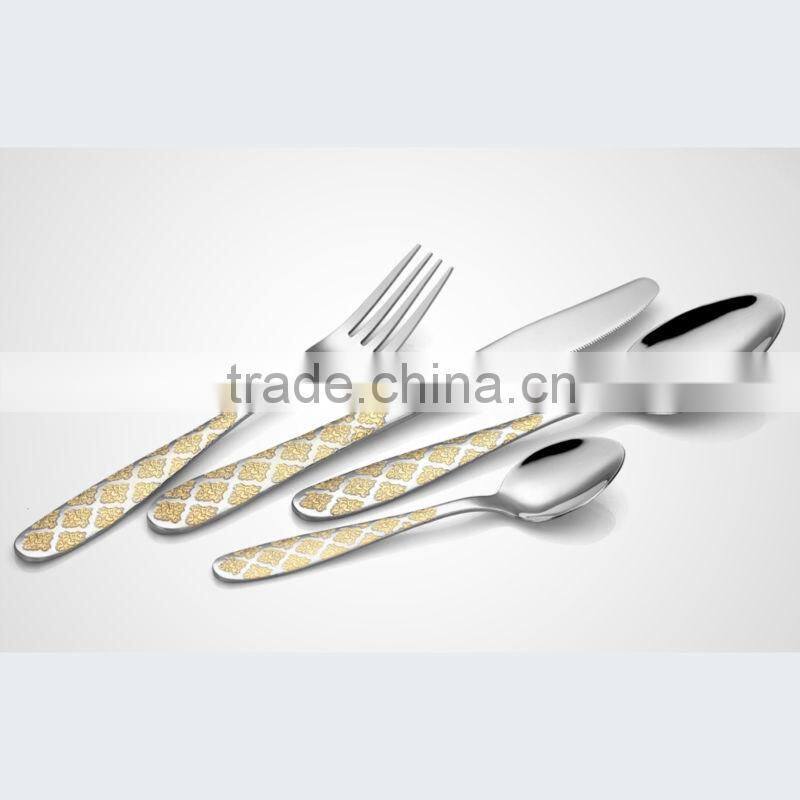 Fashionable stainless steel dinner spoon,dinner knife and dinner fork