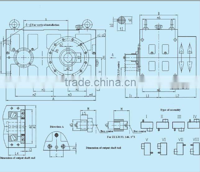 China Supplier ZLYJ Series Power Transmission Part Gear Reducer in Plastic Extruder Mchine