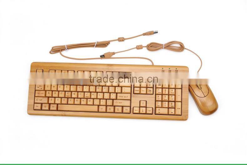 The fashionable and best Wooden keyboard and mouse, latest Wired Bamboo Keyboard and mouse