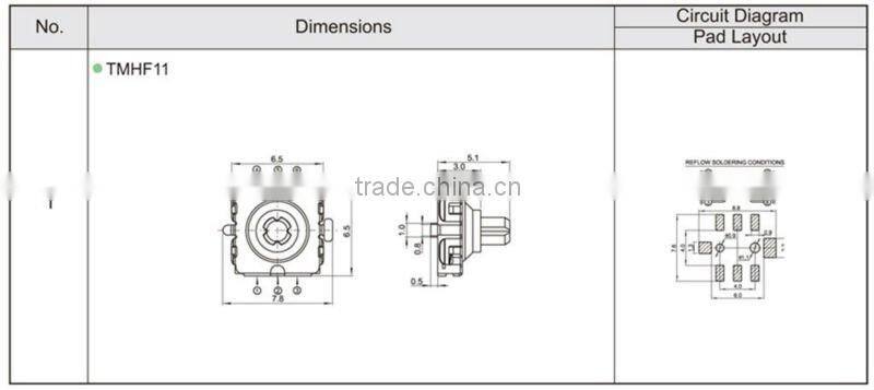 FTMHF11 6mm 4-direction & center-push multifunction tact switch