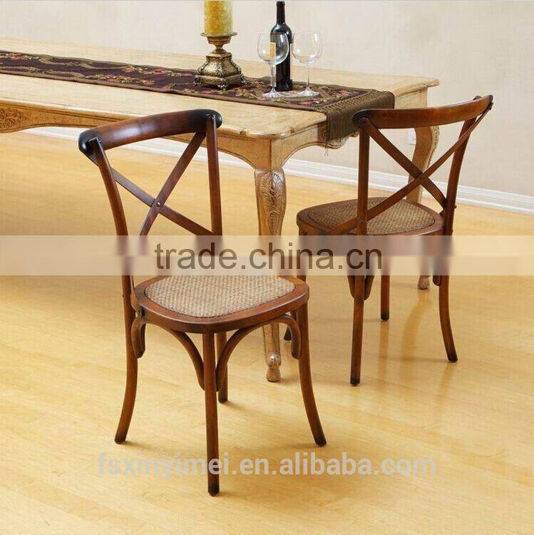 Wooden Antique Cross Back Dining Chair