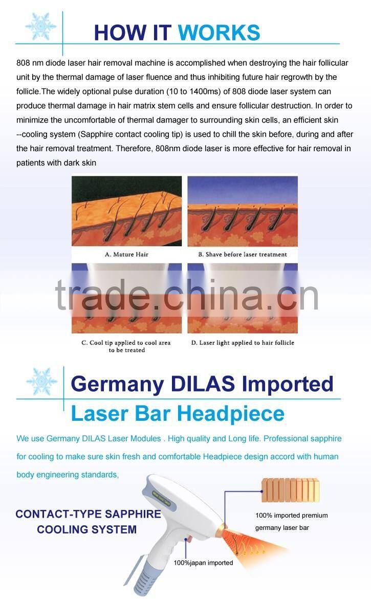 Portable laser diode 808nm diode laser machine