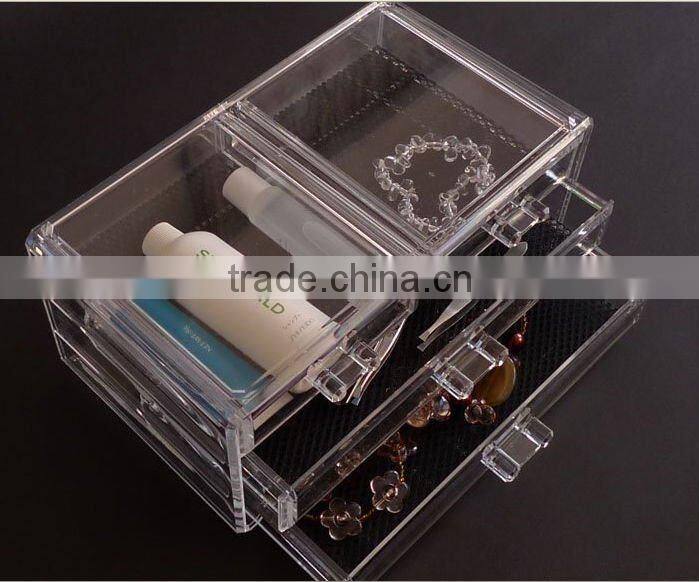 New Acrylic 4-Drawer Storage Box,acrylic jewelry box,acrylic jewelry Holder and display