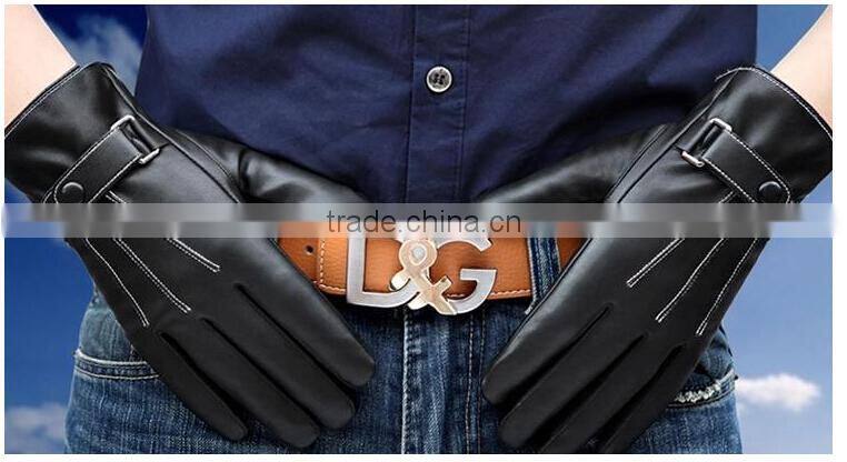 New Fashion Men's Touch Leather Gloves Screen Touch Gloves For Smartphone Winter Leather Touchscreen Gloves Wholesale