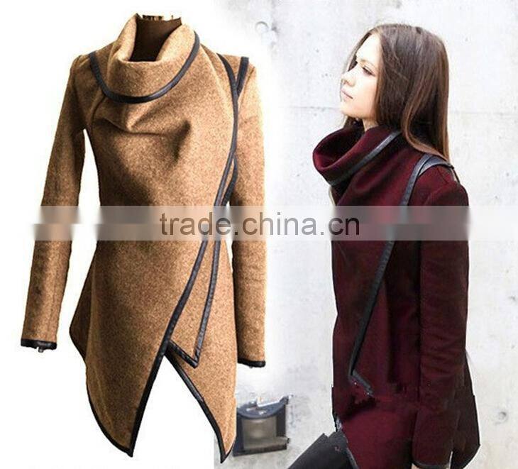 New Women Warm Wool Slim Long Trench Parka Peacoat Outwear Overcoat Coats Jacket