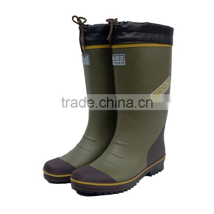 FARM WORKING INDUSTRIAL MEN RUBBER RAIN BOOTS WITH PU CUFF