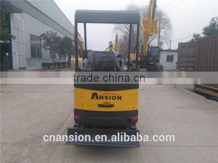 1.8TON 0.04m3 bucket with teeth hydraulic mini excavator machine