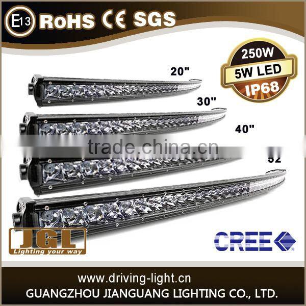 HOT Cree 250W 200W 150W 100W led light bar 12v waterproof emark led lighting bar aluminum housing tractor led light bar