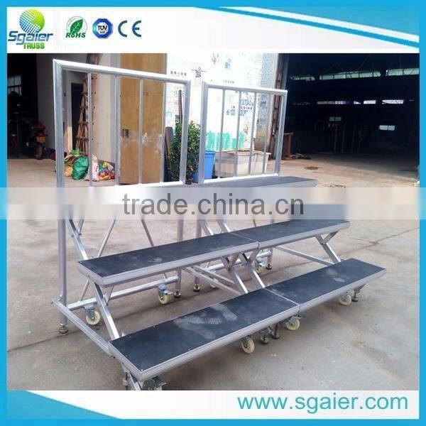 folding portable stairs choral risers