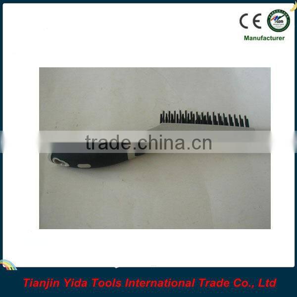 10" Two-colour Rubbery Steel Wire Brush