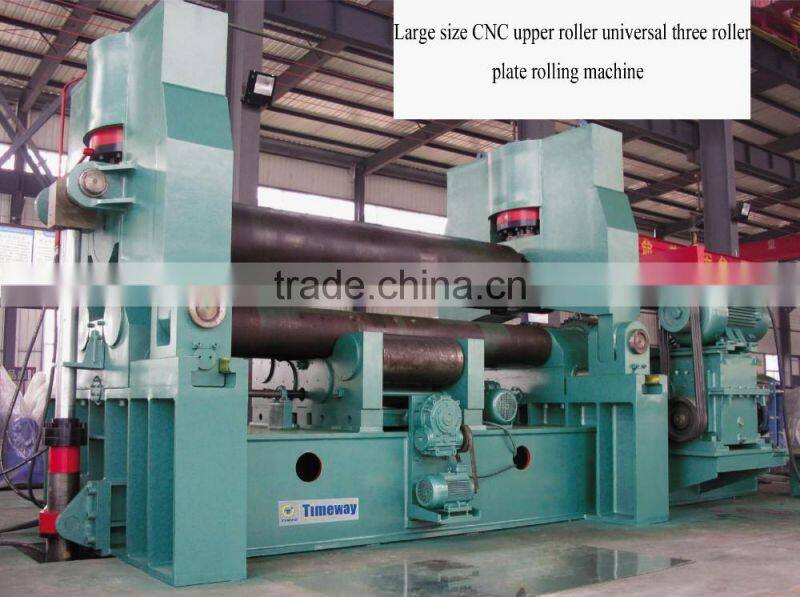 CNC Small Size Upper Roller Universal Three Roller Plate Rolling Machine with Pre-Bending