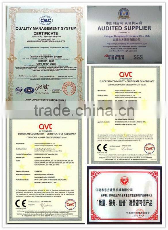 Q43-400 hydraulic scrap metal sheet cutting machine