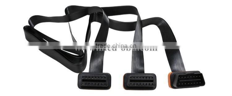 Flat OBD2 Spitter Y cable 16pins female to 2 pieces 16pin male