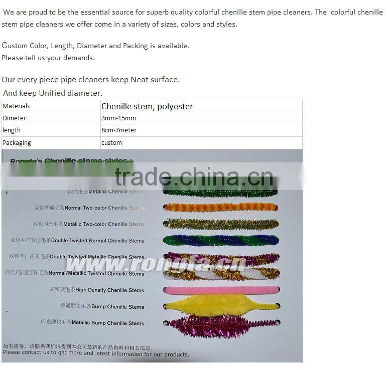 FOB $0.422/bag chenille stems 6mm x 30cm x 100pcs