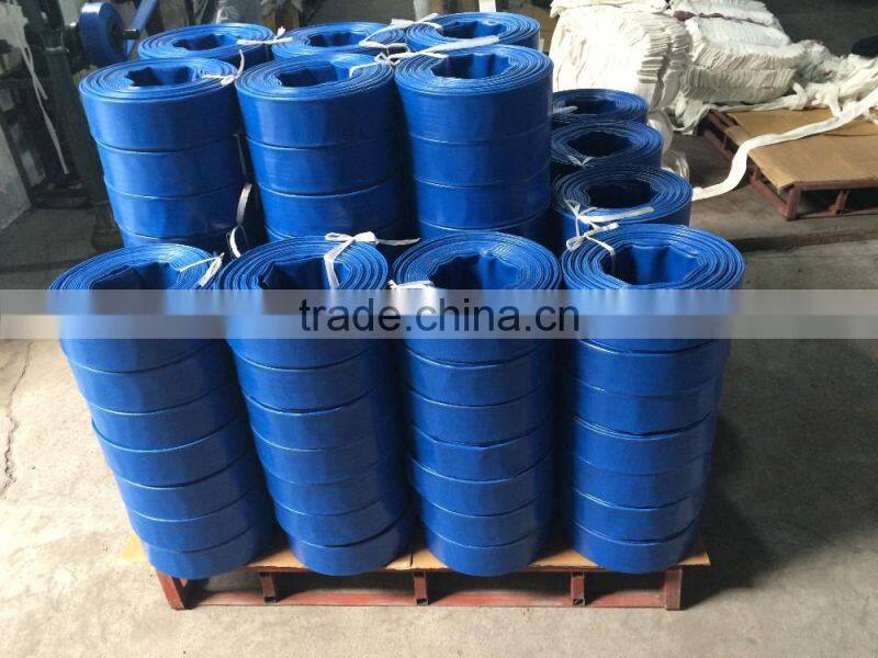1-10 inch blue pvc soft water supply pipe irrigation PVC lay flat hose