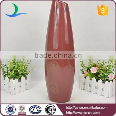 Contemporary lustre decoration decal ceramic large red vase