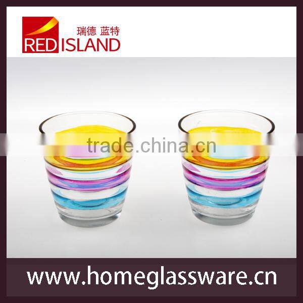 glass manufactory supply 8oz glass cup, hand -painted drinking glass tumbler,