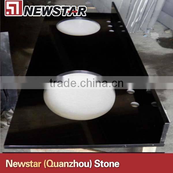 black galaxy granite vanity top for bathroom
