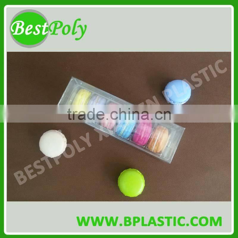 FDA customized clear plastic macaron boxes for 1, 2, 4, 6, 12 macarons