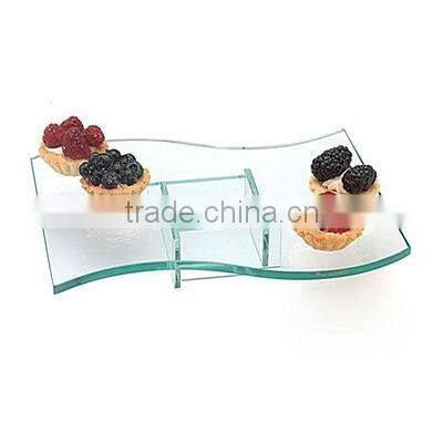 glass curves cake plate on sale