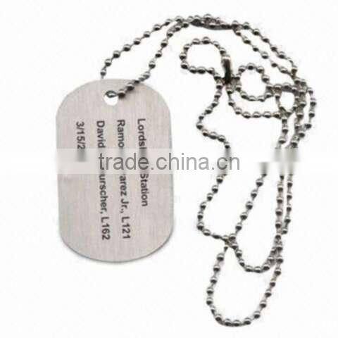 Logo Engrave Stainless steel dog tag with neckchain