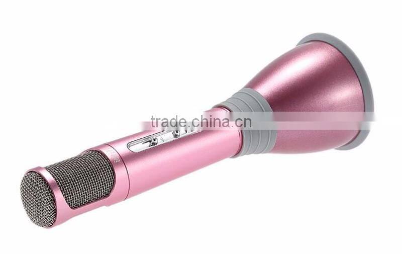 China distributer K068 Wholesale Portable Mini karaoke microphone with Mic Speaker KTV Singing Record