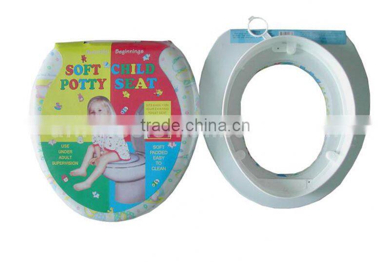 PVC baby toilet potty seat cover,baby/kids/child's toilet/potty training seat with handles,soft baby toilet seat