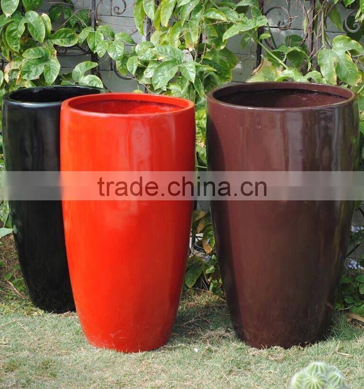 Wholesale poly resin contemporary round flower garden pots