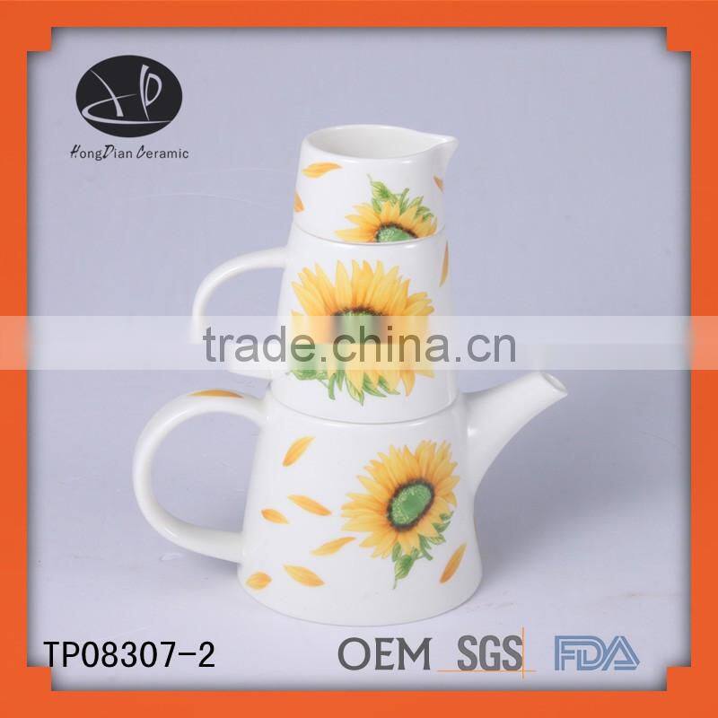 Porcelain Ceramic Type and Eco-Friendly Feature teapot,good quality tea pot with cup,teapot and cup with design