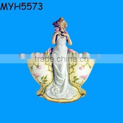 Ceramic girl head flower vases