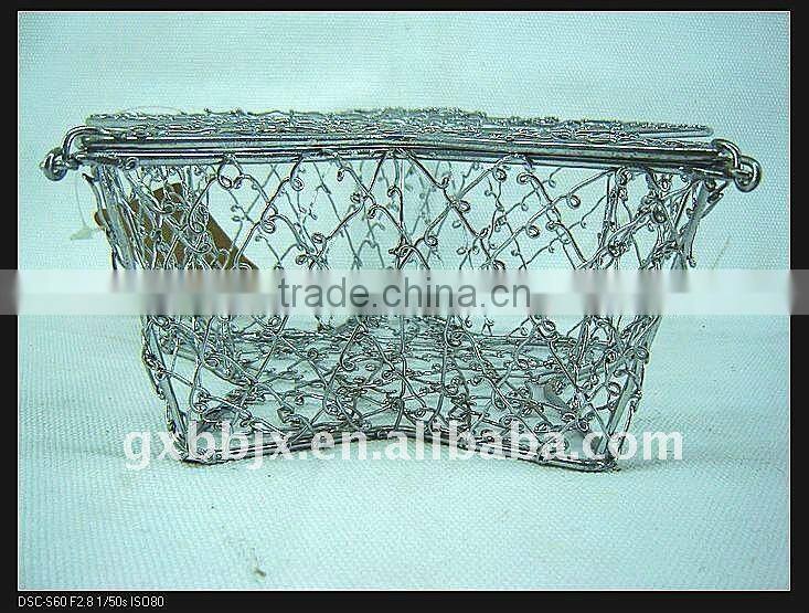 Silver wire star handicraft gift set of two