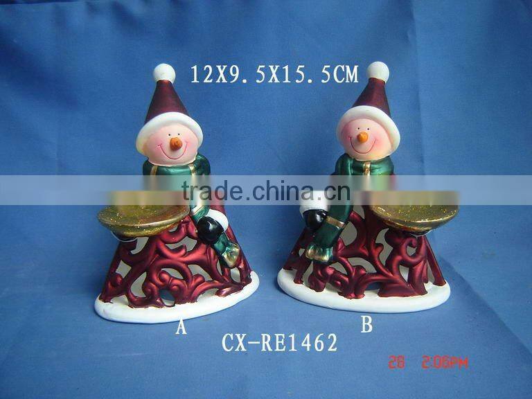 Ceramic Christmas Gift led ceramic candle light light ceramic structured packing
