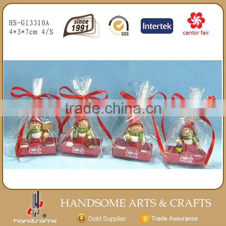7cm Resin Wholesale Handmade Small Gift Christmas Ornament Figurines Suppliers