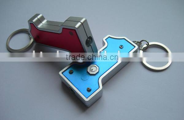 No.1 shape mini led flashlight keychain