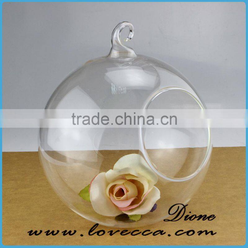 Hanging glass terrarium/ clear glass terrarium globe/ glass ball terrarium