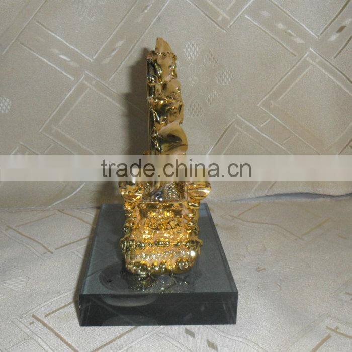 Polyresin boat figure decoration