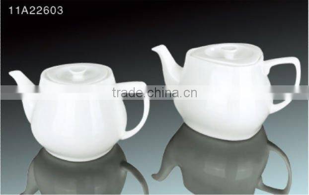 Fine bone china large white ceramic coffee and tea pot