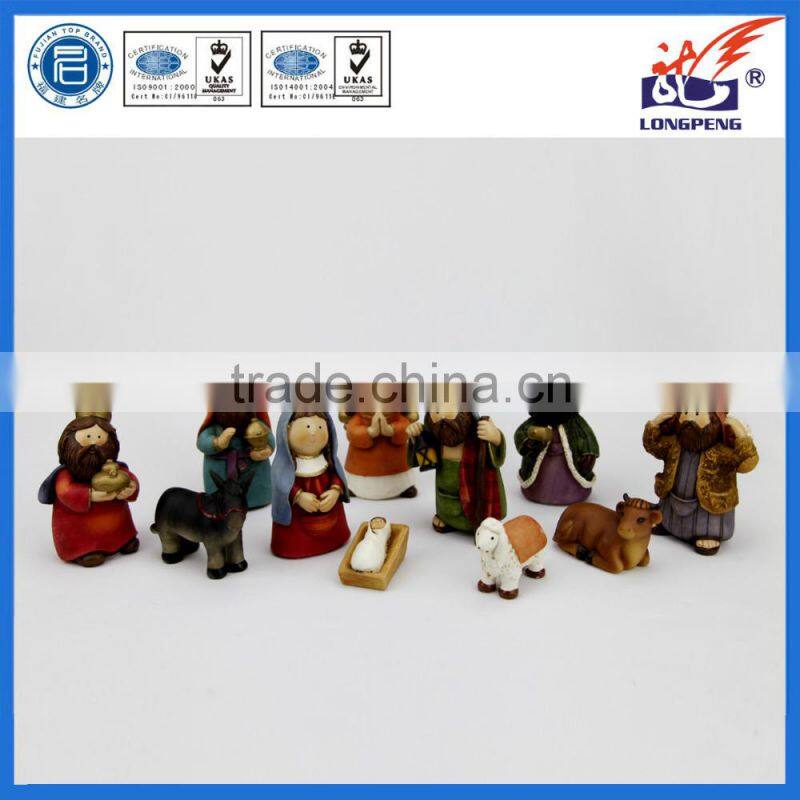 Christmas Polyresin Cartoon Nativity Set
